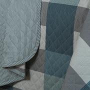 Kit: 1 Cobre-leito Casal + 2 Porta-travesseiros Percal 180 fios - Edimburgo Azul - Dui Design