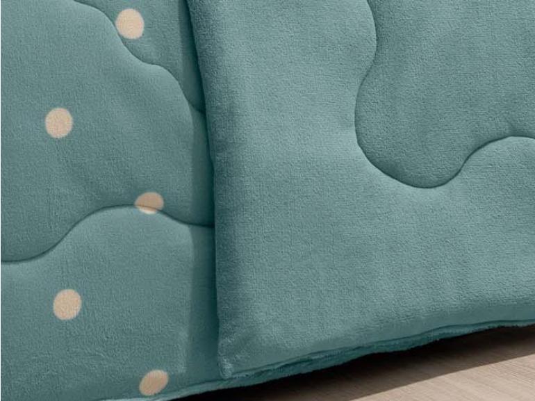 Edredon Solteiro Dupla-face Plush de Microfibra - Po Oceano - Hedrons