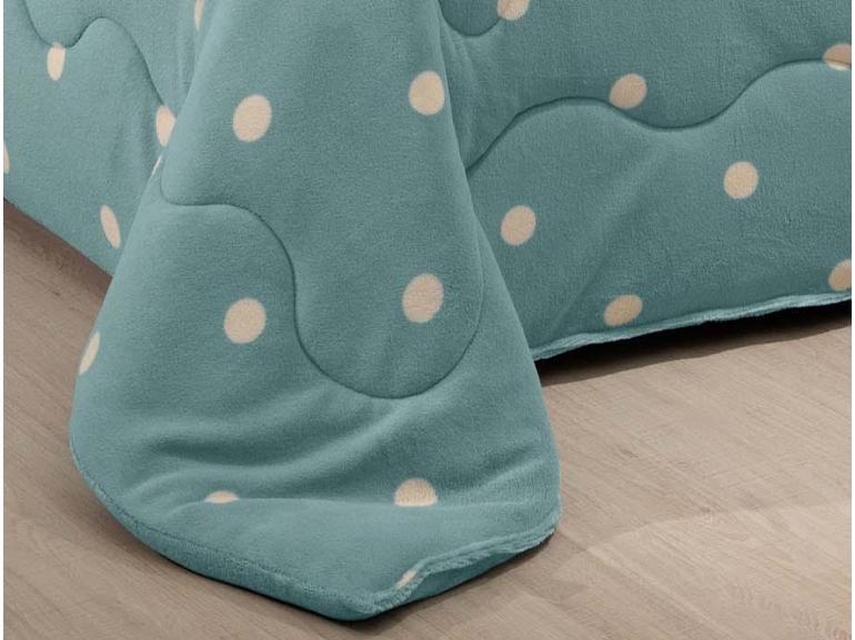 Edredon Solteiro Dupla-face Plush de Microfibra - Po Oceano - Hedrons