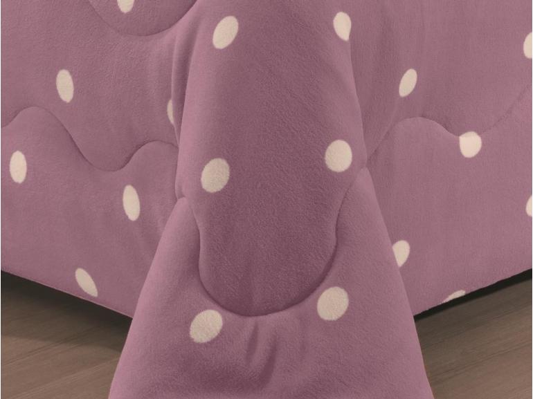 Edredon Casal Dupla-face Plush de Microfibra - Po Rosa Antigo - Hedrons