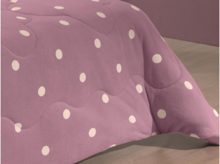 Edredon Casal Dupla-face Plush de Microfibra - Po Rosa Antigo - Hedrons