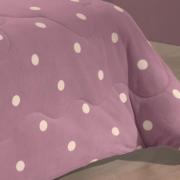 Edredon Casal Dupla-face Plush de Microfibra - Po Rosa Antigo - Hedrons