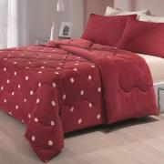 Edredom Casal - Plush Po Vermelho - Hedrons