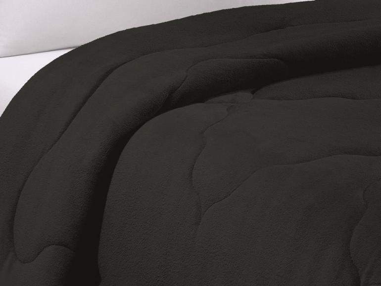 Edredom Solteiro - Plush Preto - Hedrons