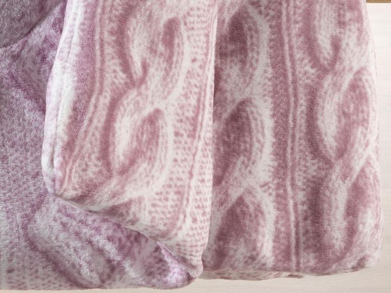 Edredom Solteiro - Plush Tricot Rosa - Hedrons