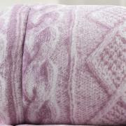 Edredom Solteiro - Plush Tricot Rosa - Hedrons
