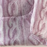 Edredom Solteiro - Plush Tricot Rosa - Hedrons