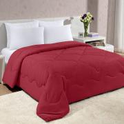 Edredon Casal Dupla-face Plush de Microfibra - Vermelho - Hedrons