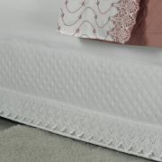 Saia para cama Box Matelassada com Bordado Inglês Casal - Elegance Branco - Dui Design