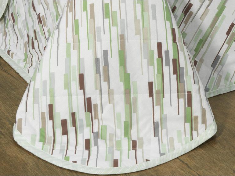 Kit: 1 Cobre-leito Casal + 2 Porta-travesseiros 150 fios - Elisius Verde - Dui Design