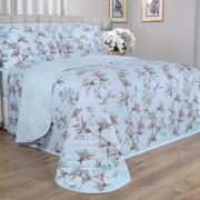 Enxoval King com Cobre-leito 7 pe�as 150 fios - Ellen Azul - Dui Design