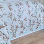 Enxoval King com Cobre-leito 7 pe�as 150 fios - Ellen Azul - Dui Design