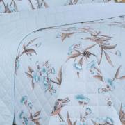 Enxoval King com Cobre-leito 7 pe�as 150 fios - Ellen Azul - Dui Design