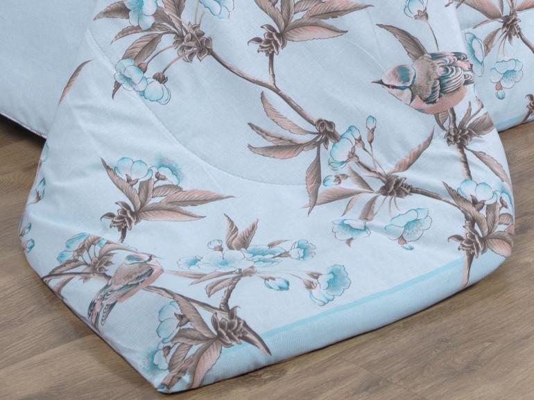 Enxoval King com Edredom 5 pe�as 150 fios - Ellen Azul - Dui Design