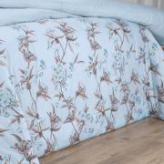 Enxoval King com Edredom 5 pe�as 150 fios - Ellen Azul - Dui Design