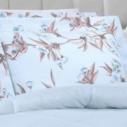 Enxoval King com Edredom 5 pe�as 150 fios - Ellen Azul - Dui Design