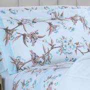 Enxoval King com Edredom 5 pe�as 150 fios - Ellen Azul - Dui Design