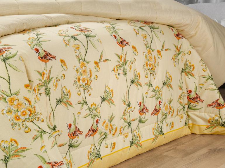 Jogo de Cama Casal 150 fios - Ellen Amarelo - Dui Design