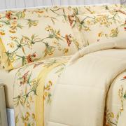 Jogo de Cama Casal 150 fios - Ellen Amarelo - Dui Design