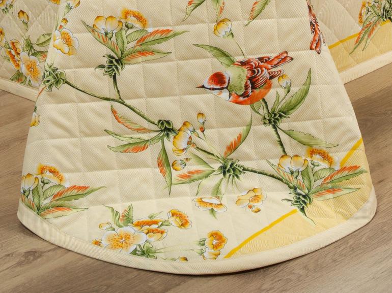 Enxoval Solteiro com Cobre-leito 5 peas 150 fios - Ellen Amarelo - Dui Design