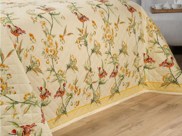 Enxoval Solteiro com Cobre-leito 5 peas 150 fios - Ellen Amarelo - Dui Design