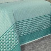 Kit: 1 Cobre-leito Queen + 2 porta-travesseiros Cetim 300 fios - Empire Azul Porto - Dui Design