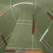 Kit: 1 Cobre-leito King Bouti de Microfibra Ultrasonic Estampada + 2 Porta-travesseiros - Enzo sage - Dui Design