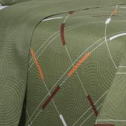 Kit: 1 Cobre-leito King Bouti de Microfibra Ultrasonic Estampada + 2 Porta-travesseiros - Enzo sage - Dui Design