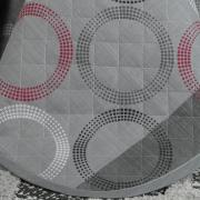 Kit: 1 Cobre-leito Queen + 2 Porta-travesseiros Percal 180 fios - Esfera Cinza Grafite - Dui Design