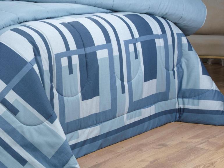Jogo de Cama Casal 150 fios - Estocolmo Azul - Dui Design