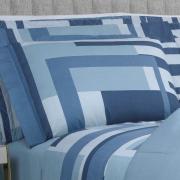 Jogo de Cama Casal 150 fios - Estocolmo Azul - Dui Design