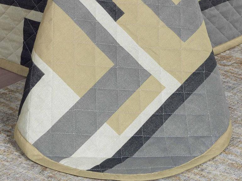 Enxoval Queen com Cobre-leito 7 peas 150 fios - Estocolmo Stone - Dui Design