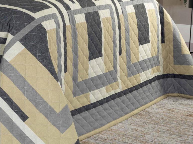 Enxoval Queen com Cobre-leito 7 peas 150 fios - Estocolmo Stone - Dui Design