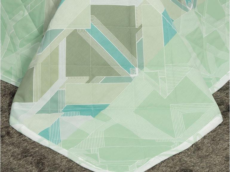 Kit: 1 Cobre-leito Queen + 2 Porta-travesseiros 150 fios - Ethos Verde - Dui Design