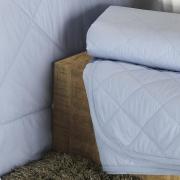 Kit: 1 Cobre-leito Casal + 2 Porta-travesseiros Percal 200 fios 100% Algodo - Everyday Azul - Dui Design