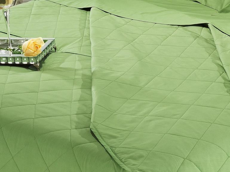 Kit: 1 Cobre-leito King + 2 Porta-travesseiros Percal 200 fios 100% Algodo - Everyday Verde Mineral - Dui Design
