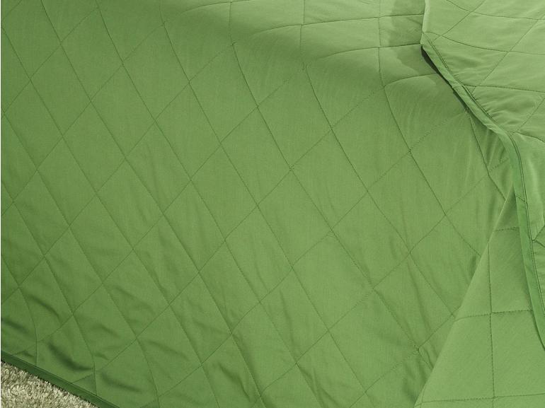 Kit: 1 Cobre-leito King + 2 Porta-travesseiros Percal 200 fios 100% Algodo - Everyday Verde Mineral - Dui Design
