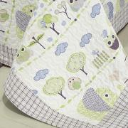 Kit: 1 Cobre-leito Solteiro Bouti de Microfibra PatchWork + 1 Porta-travesseiro - Fazendinha - Dui Design