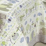 Kit: 1 Cobre-leito Solteiro Bouti de Microfibra PatchWork + 1 Porta-travesseiro - Fazendinha - Dui Design