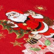 Trilho de Mesa Natal com Bordado Richelieu 40x85cm Avulso - Feliz Natal Vermelho - Dui Design