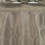 Toalha de Mesa Fácil de Limpar Redonda 160cm - Fenix Noz Moscada - Dui Design