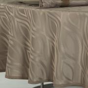 Toalha de Mesa Fácil de Limpar Redonda 160cm - Fenix Noz Moscada - Dui Design