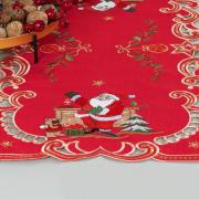 Trilho de Mesa Natal com Bordado Richelieu 40x85cm Avulso - Festa Vermelho - Dui Design
