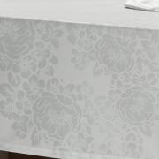 Toalha de Mesa Fcil de Limpar Retangular 6 Lugares 160x220cm - Fiore Branco - Dui Design