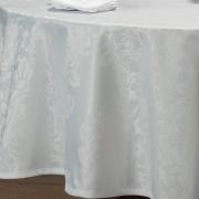 Toalha de Mesa Fácil de Limpar Redonda 180cm - Fiore Branco - Dui Design
