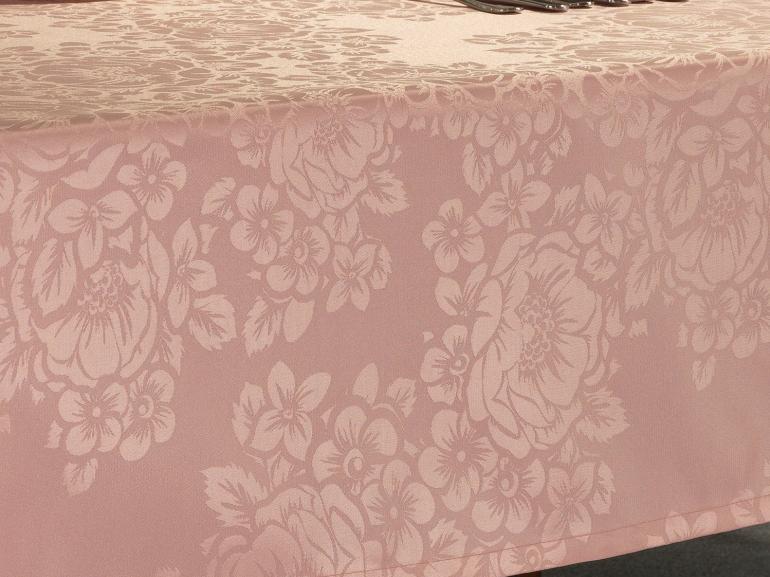 Toalha de Mesa Fácil de Limpar Retangular 6 Lugares 160x220cm - Fiore Rosa Velho - Dui Design