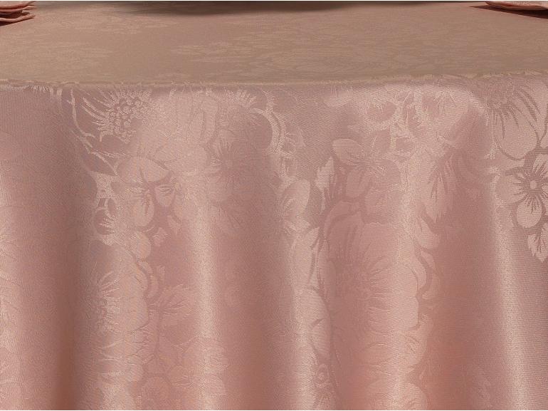 Toalha de Mesa Fácil de Limpar Redonda 180cm - Fiore Rosa Velho - Dui Design