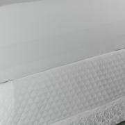 Saia para cama Box Matelassada com Bordado Inglês Queen - Fiori Branco - Dui Design