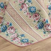 Kit: 1 Cobre-leito King Bouti de Microfibra Ultrasonic Estampada + 2 Porta-travesseiros - Flora Rosa Velho - Dui Design