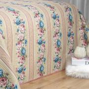 Kit: 1 Cobre-leito King Bouti de Microfibra Ultrasonic Estampada + 2 Porta-travesseiros - Flora Rosa Velho - Dui Design